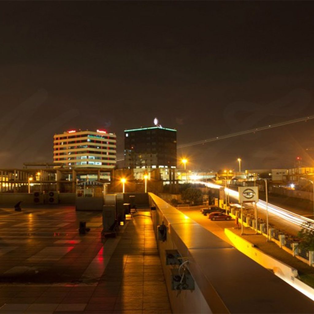 Business district in Accra Ghana